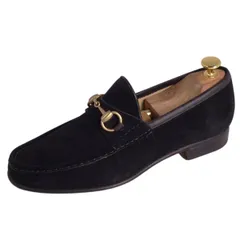 未使用 グッチ GUCCI ローファー モカシン ホースビット スウェードレザー