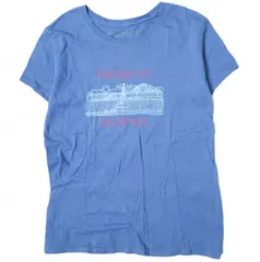 PATAGONIA パタゴニア アメリカ製 ﻿Organic Cotton Live Simply T-Shirt キッズ プリントTシャツ GIRLS XXL ブルー 半袖 MADE IN USA トップス g13701