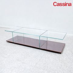 【展示品】Cassina カッシーナ 269 MEX メックス センター ロー テーブル ガラス レッド ピエロ・リッソーニ 定価32万【配送要確認】