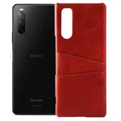 Xperia 10 III ケース SO-52B SOG04 エクスペリア10 マーク3  カード収納 レザー スマート ケース 【Color】 レッドのサムネイル