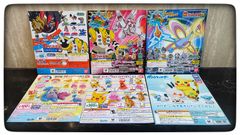 ポケットモンスター　ガシャポン台紙 　６枚セット②　■バンダイ■　■タカラトミー■