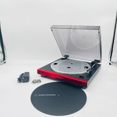 【ジャンク】オーディオテクニカ フルオートレコードプレーヤー レッド AT-LP60X RD