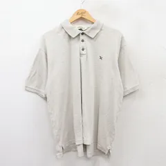 XL/古着 エディーバウアー 半袖 ブランド ポロ シャツ メンズ 00s ワンポイントロゴ 大きいサイズ コットン 薄ベージュ カーキ 25jun17 中