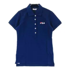 サイズ：M FILA GOLF フィラゴルフ  半袖ポロシャツ  ネイビー系 [240101483981] ゴルフウェア レディース ストスト