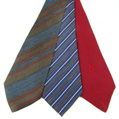 シャルル・ジョルダン ネクタイ ブランド 3点セット ストライプ柄 無地 ロゴ まとめ売り まとめて メンズ CHARLES JOURDAN 【中古】