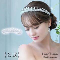 LoveTiara2連クリスタルカチューシャ＆ピアスセット ティアラ