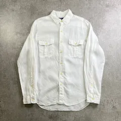 90年代 Polo by Ralph Lauren ポロバイラルフローレン リネンシャツ サファリシャツ メンズL相当 