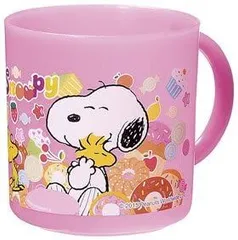 スヌーピー　プラスチックコップと巾着袋　『ピンク』