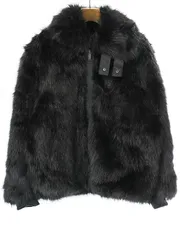 NIKE×AMBUSH ナイキ×アンブッシュ 18AW Reversible Faux Fur Coat リバーシブル フェイクファージャケット ブラック M AQ9225-010のサムネイル