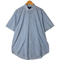古着 ラルフローレン Ralph Lauren CLASSIC FIT ギンガムチェック 半袖 ボタンダウン チェックシャツ メンズL相当/eaa557859