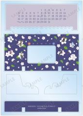 [중고] 달력 밤 벚꽃 씨의 대작전 집합 Botania 아크릴 만년 달력