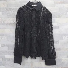 新品 ZARA リネンブレンド クロシェシャツ Mサイズ ZARA - 新品 ZARA リネンブレンド クロシェシャツ Mサイズの通販