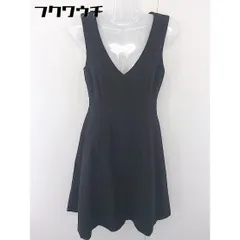 ◇ BANANA REPUBLIC ジップアップ Aライン ノースリーブ ミニ ワンピース サイズ 00 ブラック レディース  【1109220011700】