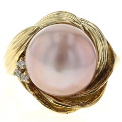 K18PG ピンクサファイア ミステリーセッティングリング 1.40 GSTV K18PG ピンクサファイア ミステリーセッティングリング 1.40 GSTV