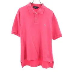 Polo by Ralph Lauren ポロバイラルフローレン 半袖 ポロシャツ L ピンク 鹿の子 メンズ 古着