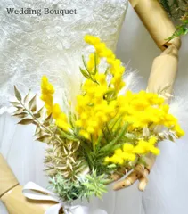 新品　ミモザブーケ　ブートニアセット