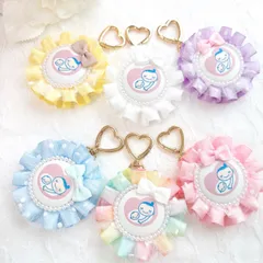 ドットチュールロゼット　パステルカラーのマタニティマーク♡