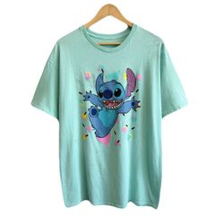 094 Disney Stitch Tie Dye Purple 1X Tee - メルカリ