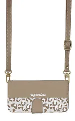 iPhone14 ケース 手帳型 アイフォン14 スマホケース スマホショルダー レザー ストラップ ヒョウ柄 アニマル柄 豹柄 レオパード 人気 オシャレ 調節可能 130cm  カラー02