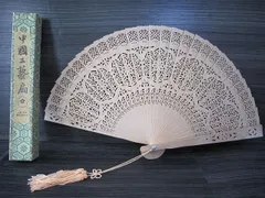 インテリア 美術品 工芸品 芸術品 置物 飾り 檀香 扇子 扇 うちわ