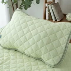 シルフィーズ 枕パッド 綿 2枚セット タオル地 グリーン 緑 43×63cm オールシーズン おしゃれ かわいい 北欧 吸水 パイル ゴム 1