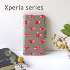 ＜Xperia対応＞赤べこ手帳型スマホケース