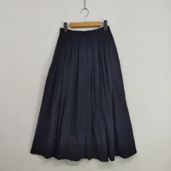 san remo サンレモ ビスコース シャドーストライプ プリーツ フロントボタン ロング スカート ユーロ 古着 VINTAGE レディース サイズ 40 LF165