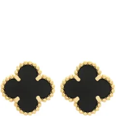 ヴァンクリーフアーペル Van Cleef & Arpels ピアス スウィート アルハンブラ K18YG オニキス ブラックXイエローゴールド 750YG 18K  VCARA44900 【箱】【中古】