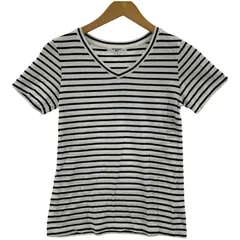 NATURAL BEAUTY BASIC　ナチュラルビューティーベーシック ボーダー半袖Ｔシャツ sizeS/ホワイト×ブラック