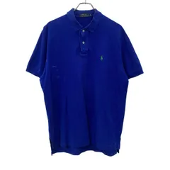 Polo Ralph Lauren 半袖 ポロシャツ L ブルー ポロラルフローレン ワンポイントロゴ刺繍 古着卸 アメリカ仕入 a707-5120