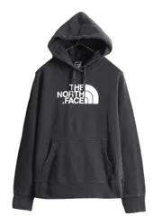 【お得なクーポン配布中!】 ノースフェイス プリント スウェット フード パーカー レディース M / 古着 The North Face プルオーバー 裏起毛 トレーナー アウトドア 黒