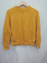 ◇ ⊆ ZARA ザラ 長袖 ニット セーター サイズS マスタード レディース E  【1506250005271】