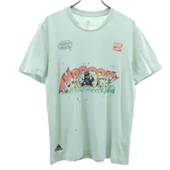 adidas アディダス マーベル ハルク 半袖 Tシャツ S ダスティミント系 Marvel Hulk メンズ 古着