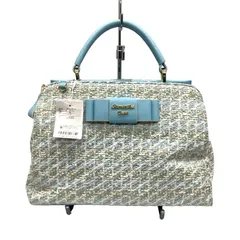 サマンサヴェガ Samantha Vega ショルダーバッグ ハンドバック 2way ツィード 水色 未使用品 【中古】MK-254