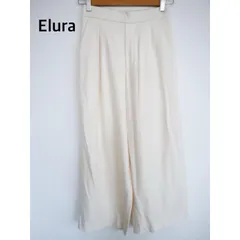 Elura　エルーラ　テーパードパンツ　S   オフホワイト　大人カジュアル　ストレッチ素材　送料込み　6459176のサムネイル