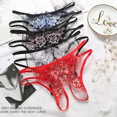 【wylx-3014】刺繍の股割れオープンショーツ パンツ レディース インナー ショーツ 下着 パンティー 刺繍 セクシー ランジェリー ベビードール 透け  シースルー コスプレ オープンショーツ 穴あき Tバック パンティー tバック