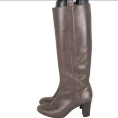 ファビオルスコーニ  ロングブーツ  高級レザー  ヒール  37-23.5cm