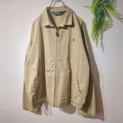 90s 00s ラルフローレン スイングトップ ベージュ L 1枚地