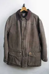 アメリカ製 1990年代 カーハート carhartt ブランケットライナー付き ダックジャケット【古着】【中古】【メンズ】男性【ヴィンテージ】 【ビンテージ】vintage 90’s 90s 80’s 80s アメカジ ワーク デトロイトジャケット USA