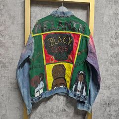 【US古着】Levi's70507 Blak Girls Rock denim jacket / リーバイス リメイクペイント Gジャン