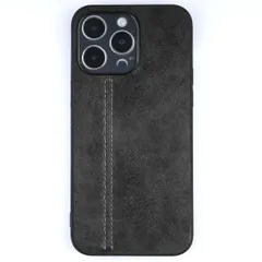 iPhone15 Pro ケース アイフォン15 プロ  レザー 薄型 ソフト ケース 【Color】 ブラック