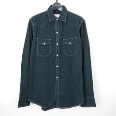 17AW 17FW The Letters ザ レターズ Flannel Western Shirt. コットン 長袖 ウエスタン ネルシャツ BLACK M