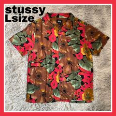 STUSSY レーヨン　アロハ　メンズ　シャツ　Lサイズ　ボタンシャツ