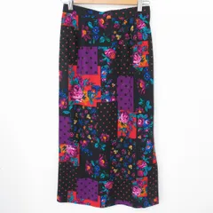 ウンガロ Ungaro ヴィンテージ ロングスカート サイドスリット 総柄 花柄 a947708ssのサムネイル