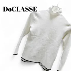 DoCLASSE ドゥクラッセ ホワイト×ブラック ハイネックカットソー 長袖 Sサイズ 22002-011 レディースカジュアル 0000126KJのサムネイル