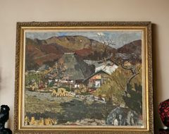 山下清、【晩秋】、希少な額装用画集より、新品額装付、状態良好