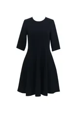 美品★★FOXEY/フォクシー 34845 Seamless Flare ニットワンピース シームレスフレア  ロゴプレート付38