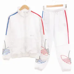 アディダスオリジナルス adidas originals セットアップ ジャージ ジャケット トレフォイル S イージーパンツ XS トリコロール ライトグレー /AE