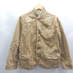 ◇ ⊇ ㈱JS.WORKS コーデュロイ生地 長袖 ジャケット サイズM キャメル系 メンズ E  【1503310013184】