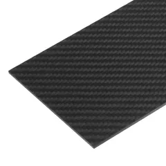 uxcell 1枚のカーボンファイバーシート 100x250x2.5mm マ ットな表面のパルトルードフラットカーボンファイバーストリップ トゥイル織りパネルシート カイト RC飛行機用